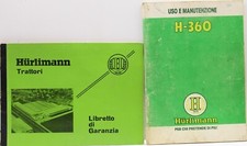libretto uso manutenzione trattore hurlimann H 360 garanzia busta ricambi epoca