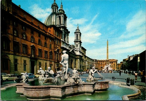 Cartolina piazza navona - cartolina, roma