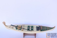 Modellino nave in legno gondola - modellino nave gondola - gondola dipinta panna
