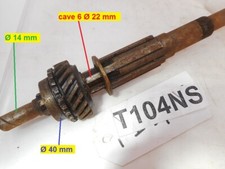 Gear Shaft with Bushing for Fiat Mickey Mouse 500C Vintage Car Alleged Years ...