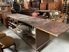 Bancone banco da  lavoro da negozio  allungabile antico 