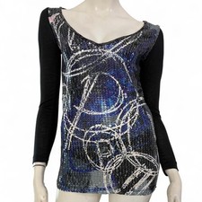 DESIGUAL Maglia nera blu