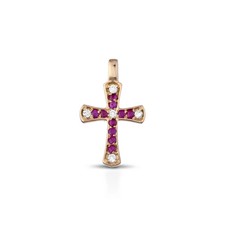 CROCE DA UOMO IN ORO BIANCO E