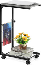 Tavolino Da Letto Con Ruote, Tavolino Regolabile Mobile Da Salotto, Comodino, Ca