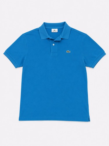 Polo lacoste azzurra classica - polo,