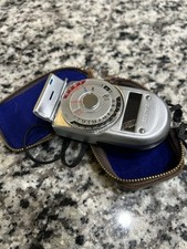 Esposimetro Sekonic Micro Leader con custodia in pelle con cerniera | Vintage Japan