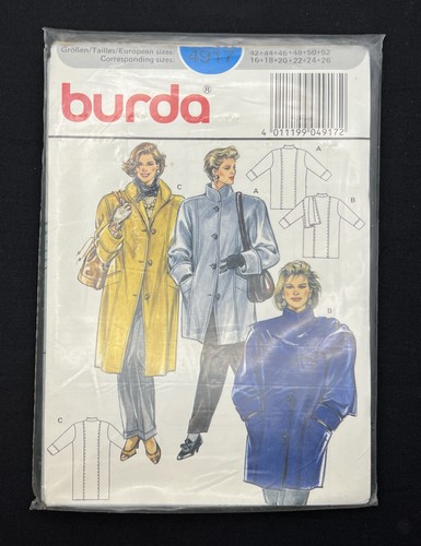 Burda 4917 misses wrap coat - coat, &