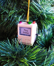 Apple Macintosh Christmas Decoration with lights - Retro Computer gadget Mac