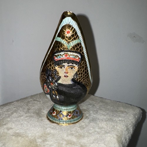 Hand painted candle holder - painted,