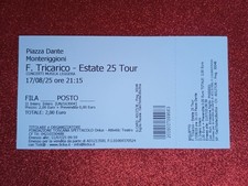 Biglietto Concerto Francesco Tricarico - Monteriggioni (Siena) - 2025 - Billet