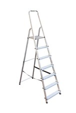 SVELT, Scala Doppia in alluminio 1 Tronco di Salita MODELLO SCALA CASA 7 GRADINI