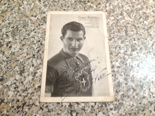 Cartolina gino bartali 10x15cm - cartolina,