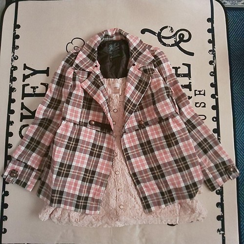 Serie cappotto rosa quadri - cappotto,