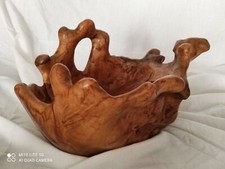 Ciotola centrotavola legno naturale olivo Misure 33x24x19 cm peso 1830 g. 