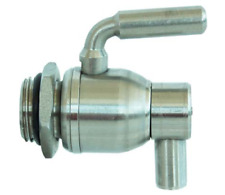 Rubinetto salvagocce per contenitore olio a leva Inox lucido 1/2"