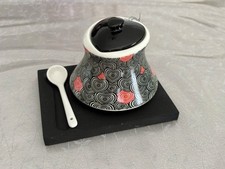 KHARMA LIVING - ZUCCHERIERA + VASSOIO NERO