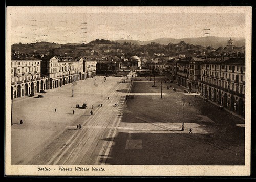 Cartolina torino piazza - torino,,