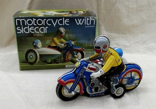 Moto con giocattolo di latta - -,