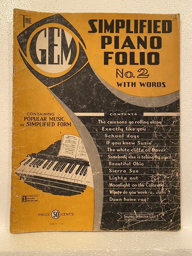 The gem folio pianoforte - the,
