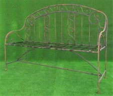 PANCHINA DA ESTERNO GIARDINO IN VERO FERRO BATTUTO A MANO - CM 152