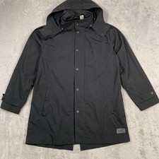 Levis Cappotto Uomo Piccolo Nero Coda di Pesce Parka Utility Militare USA Giacca Noel