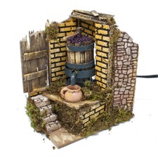Scena per Presepe con Torchio per Uva 15 x 10 x 17 cm con Pompa Funzionante 