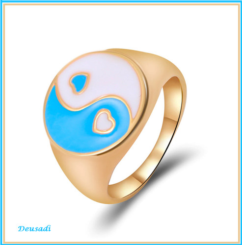Anello metallo smaltato - in,
