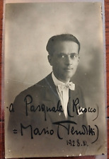1928 NAPOLI FOTOGRAFIA AUTOGRAFA POLITICO MARIO VENDITTI A PASQUALE RUOCCO