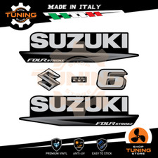 Kit Adesivi Motore Marino Fuoribordo Suzuki DF 6 cv A - Four Stroke BLACK