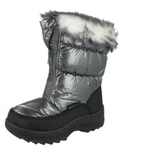 Bambini Reflex Peltro Pelliccia Finta Top E Fodera Zip Avanti Neve Stivali H4071