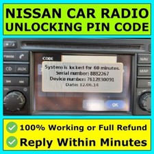 ✅CODICE RADIO NISSAN QASHQAI JUKE MICRA ALMERA NOTE NAVARA ENTRO POCHI MINUTI VELOCE✅