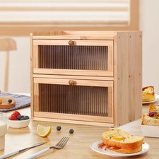 Contenitore per Il Pane Da Bancone Della Cucina con Coperchio Incernierato,