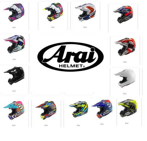 Casco arai nero bianco - mx-v,