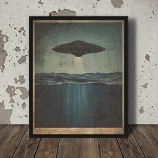 Vintage UFO NAUTICAL Wall Art