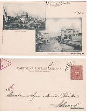 # VIAREGGIO:  VECCHIO CANTIERE,  PONTE SOSPESO E CASERMA DELLA R. MARINA  1900