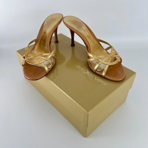 Sergio rossi gold strap - rossi,