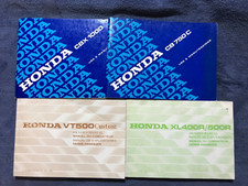 4 MANUALI uso manutenzione HONDA CBX1000 CB750C XL400R XL500R VT500 Custom RARI