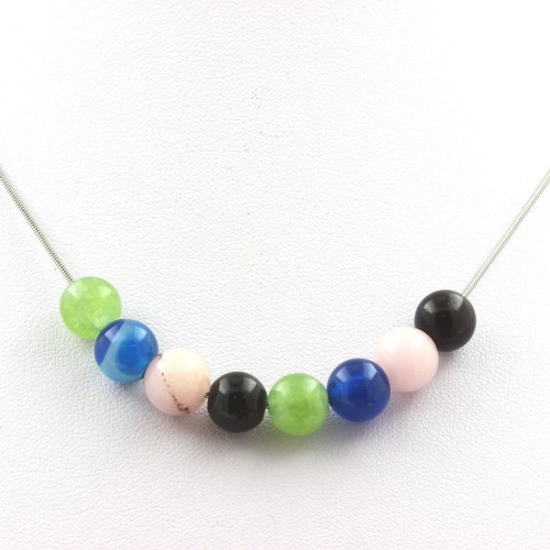 Collana perle agata nera - perle, di