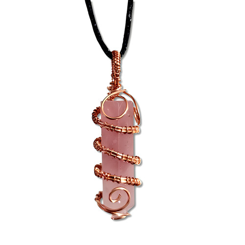 Ciondolo quarzo rosa - ciondolo,