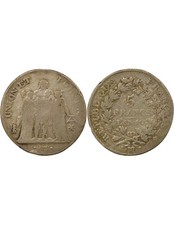 France 5 Francs Argent, Union