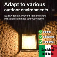 LAMPIONE SOLARE ESTERNO POTENTE – LUCE LED IMPERMEABILE RICARICA SOLARE ELEGANTE