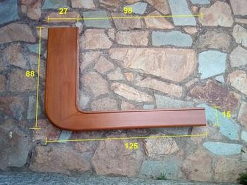 Mensola camino angolare legno