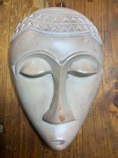 Alieno scultura maschera marmorea arte centrafricana 1970 Gabon Congo Zambia