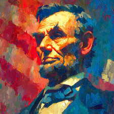 Stampa Pop Art Abraham Lincoln