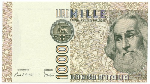1000 lire errore - 1000, di