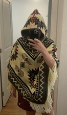 Poncho 100% lana di alpaca -