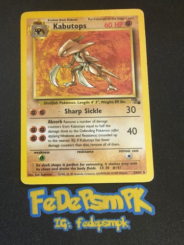 Carta pokemon kabutops set - carta,