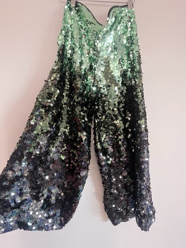 Zara pantaloni festa verde - zara,
