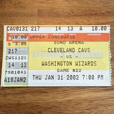 Biglietto Wizards Jordan 2002