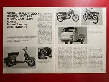 (M39) VESPA PIAGGIO RALLY 200 + APE CAR 220 27x21 cm Pubblicità Advertising